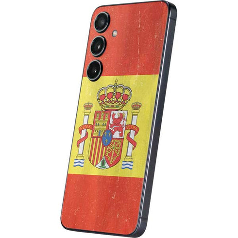 Spain Flag Distressed Galaxy S24 Plus Skin